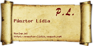 Pásztor Lídia névjegykártya